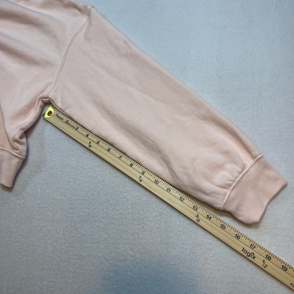H&M Divided Cropped Sweatshirt Blush Pink Fleece Crewneck XXS Petite women’s - Picture 5 of 7